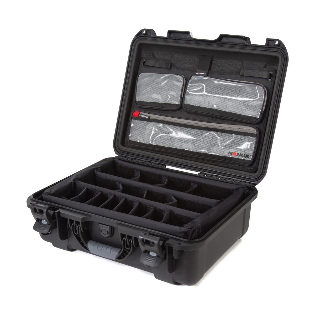 Nanuk Pro Photo Kit 930 Camera Case with Transparent, Zippered and Anti-Tear Compartments and Soft Grip Handle (26.5 Liters, Black)