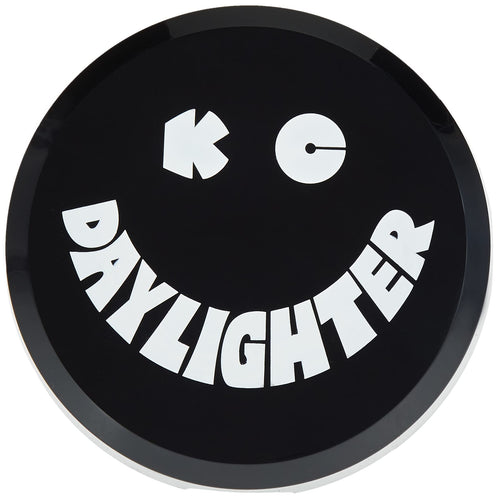 6" Round KC HiLiTES Black Plastic Light Cover w/ White Daylighter Logo - Single Cover