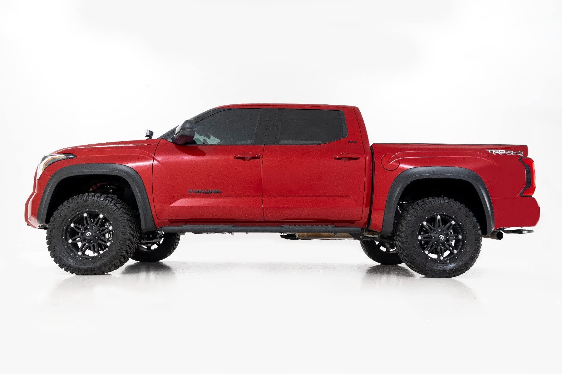 Rough Country Fender Flares Sport for Toyota Tundra (2022-2025) - 6" Flare Height, Paintable Flat Black ABS, UV-Protected, No-Drill Install