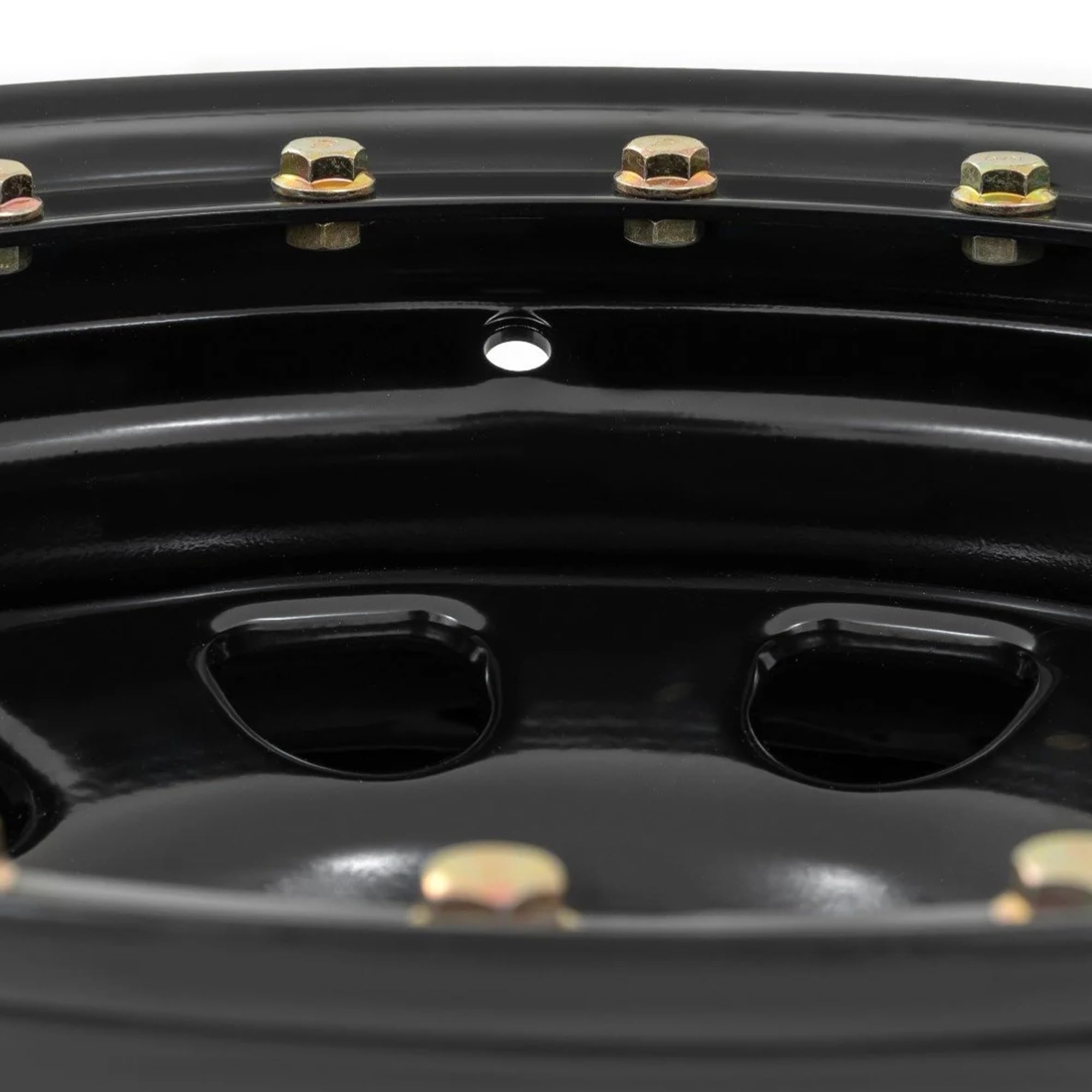 Rough Country 16x8 Simulated Beadlock Black Steel Wheel - 6x5.5, 12mm Offset, 4.25 Bore, Heavy-Duty Off-Road Rim for Trucks, Jeeps & SUVs