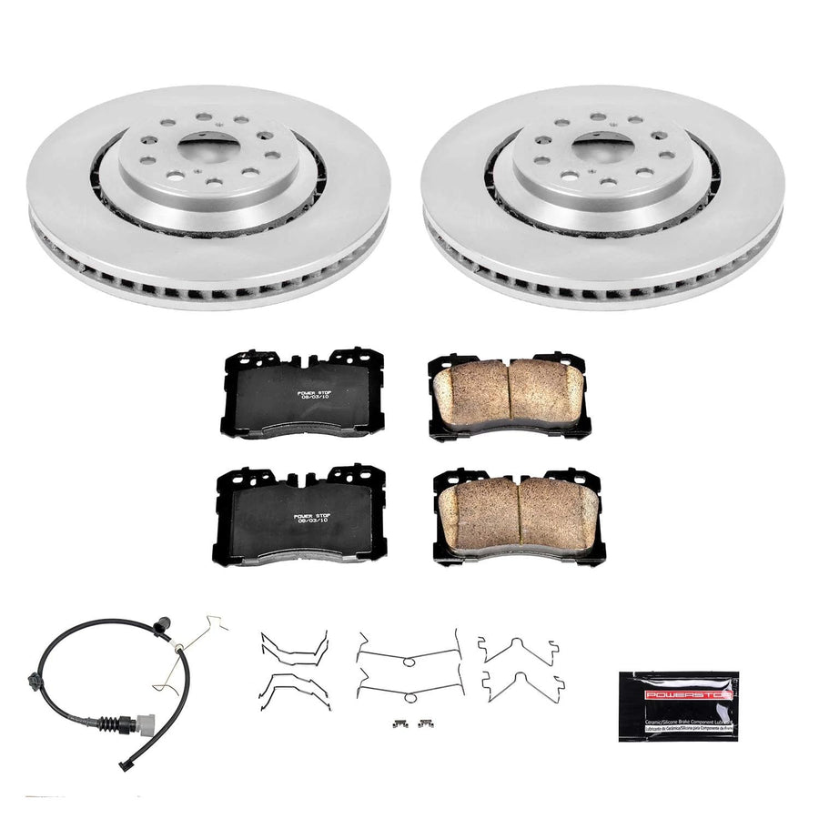 Power Stop KOE8320 Front Replacement Brake Kit-OE Brake Rotors & Ceramic Brake Pads For Lexus LS500 2018-2022, Lexus LS500h 2018-2022 [Model Specific]