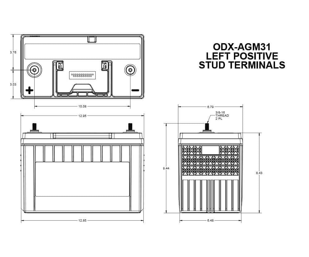 Extreme Series Odyssey Battery ODX-AGM31 AGM Battery