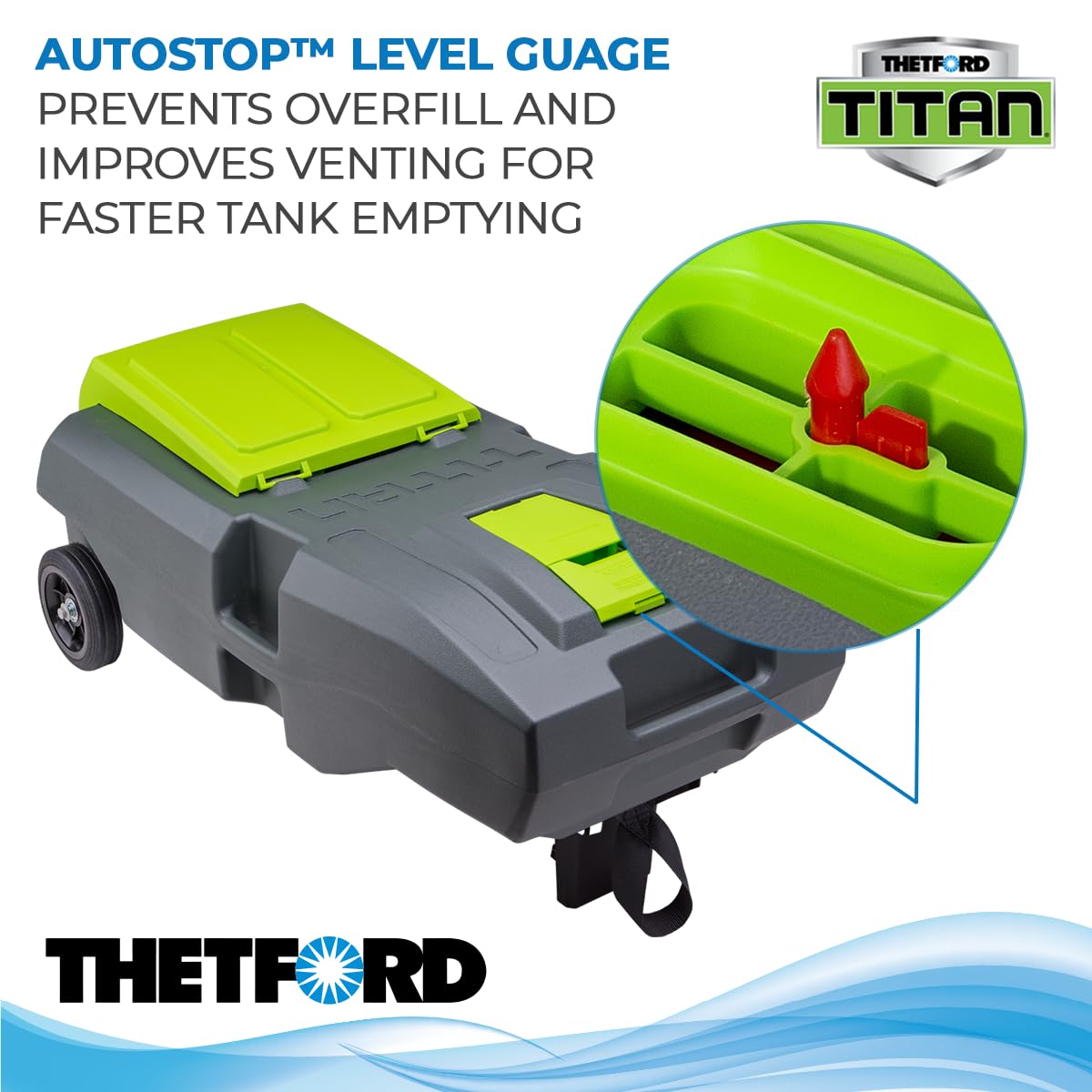 Titan Tote Thetford 40953 - 21 Gallon 2-Wheel