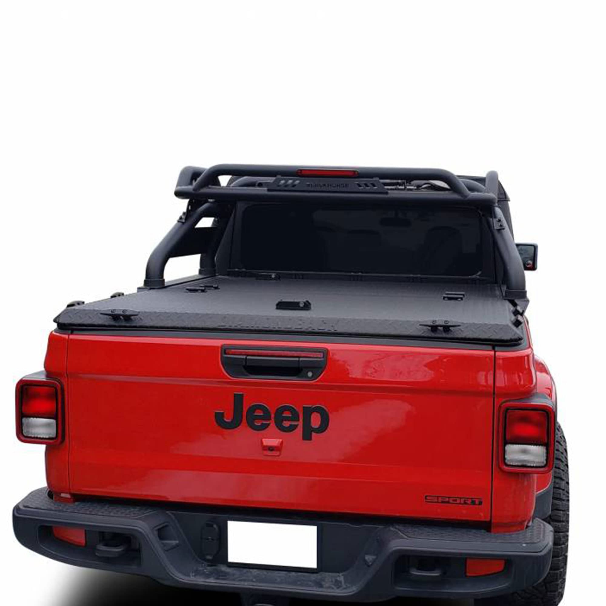 Atlas Roll Bar Black Black Horse Off Road Compatible with 2020-2023 Jeep Gladiator-ATRB9BK