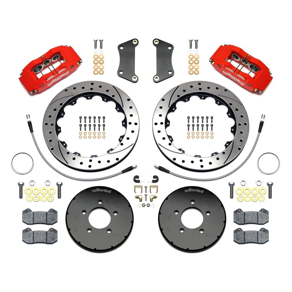 Front Hat Kit DP6A, 12.88", Drilled, Red
