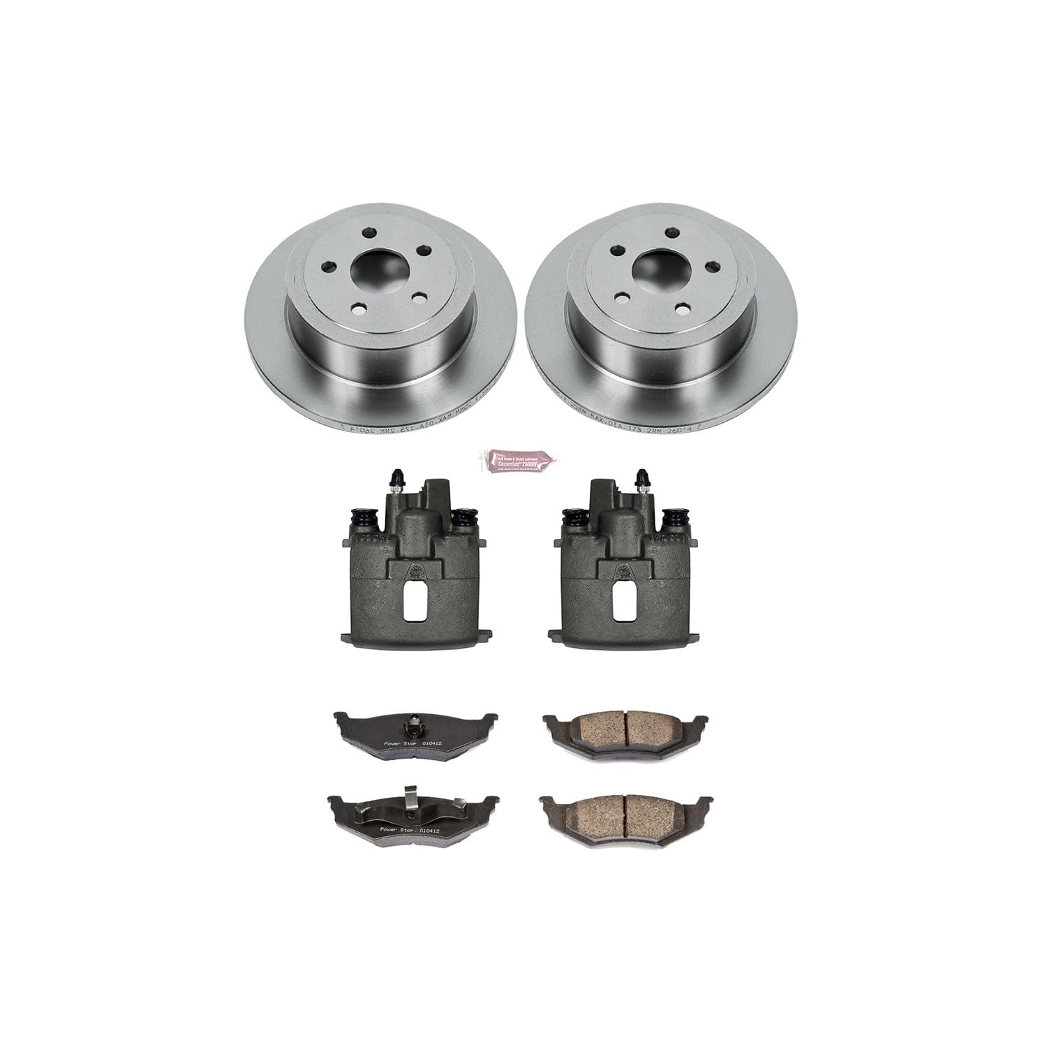Power Stop Rear KCOE6266A Stock Replacement Brake Kit (with Calipers) For Chrysler Sebring 2001-2006 [Model Specific]
