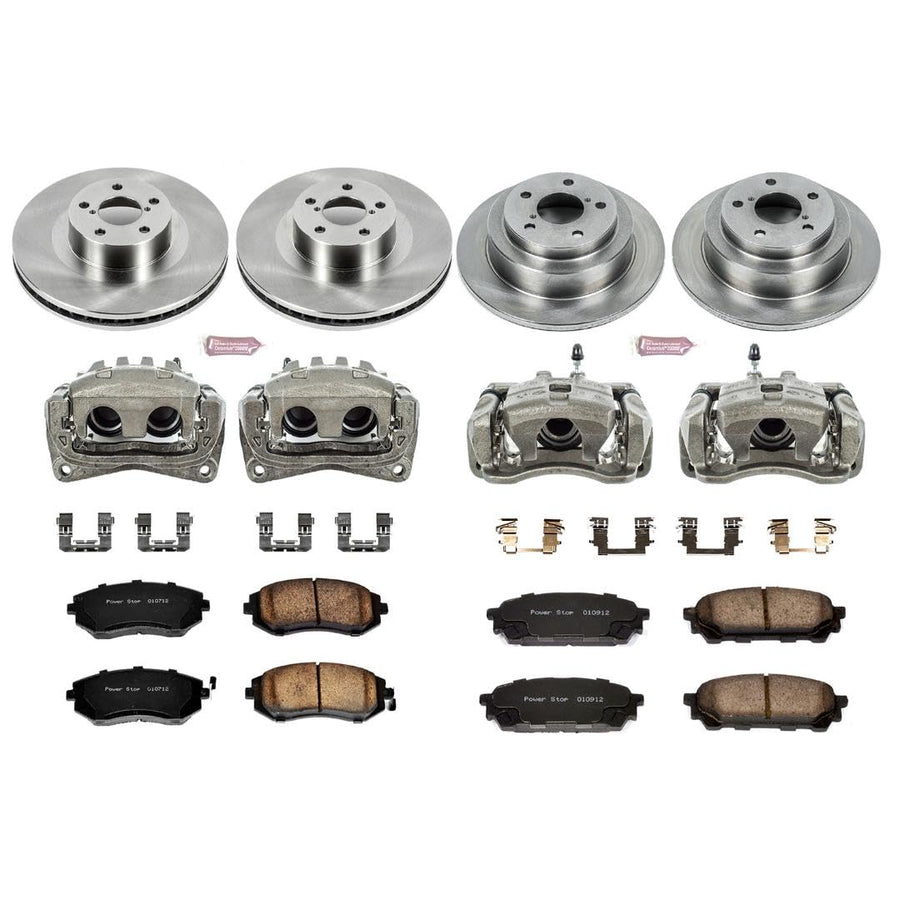 Power Stop KCOE2376 1-Click Autospecialty OE Replacement Brake Kit with Calipers For Saab 9-2X 2005-2006, Subaru Forester 2004-2008, Subaru Impreza 2003-2005 [Model Specific]