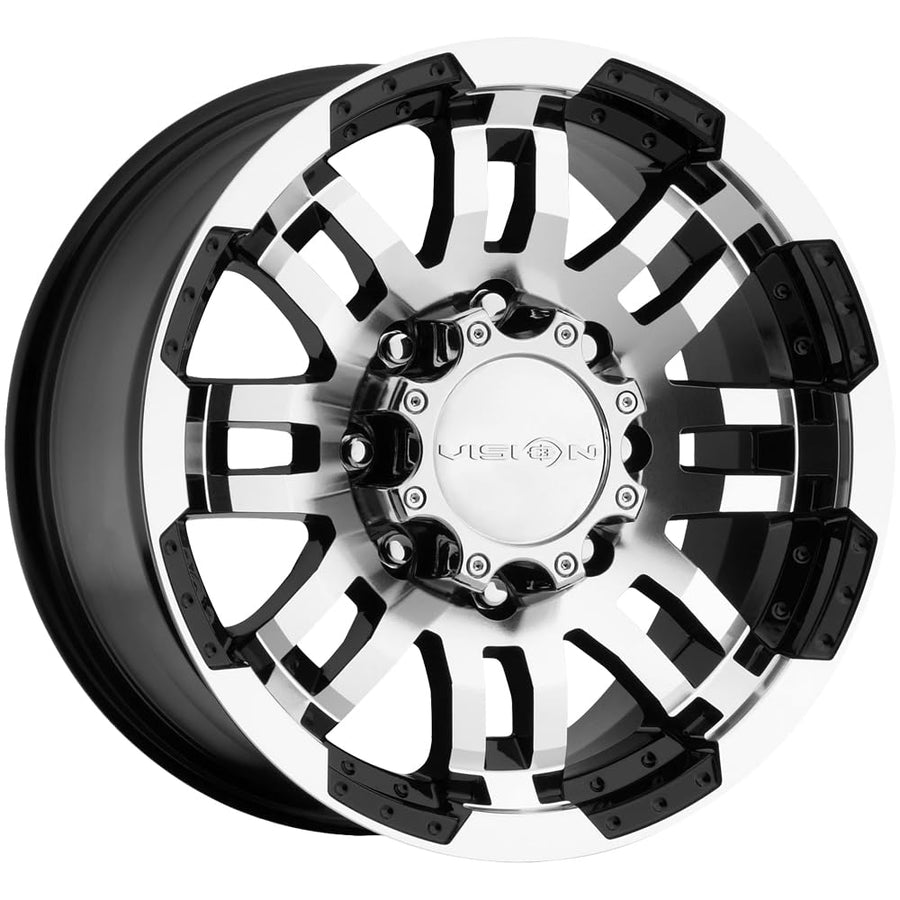 Warrior Vision 375 Gloss Black Machined Face Wheel (17x8.5"/8x170mm)