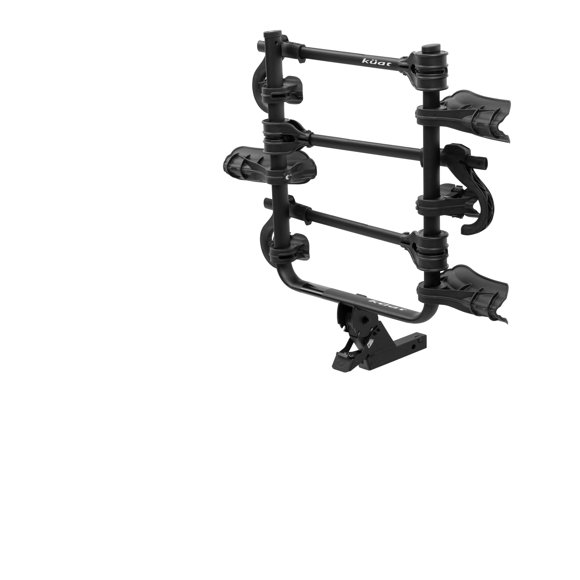 3-Bike Hitch Bike Rack KUAT Transfer V2 2" | Lightweight Durable Steel Bicycle Car Rack with Tamper-Resistant Hitch and Semi-Integrated Bike Cable Lock | Fits Wheelbases up to 50" & Wheels 18"-29"