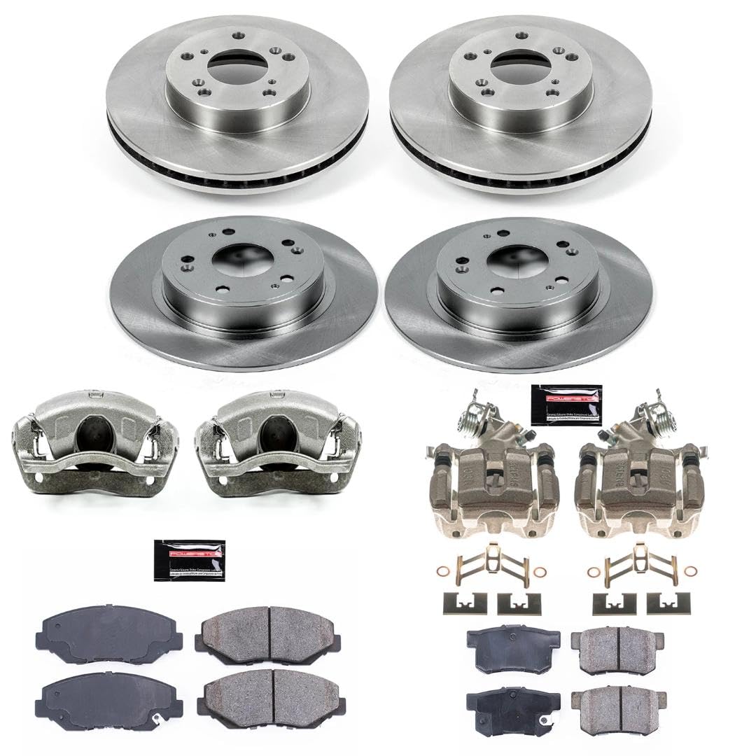 Power Stop KCOE2745 Front and Rear Brake Kit-OE Rotors & Z17 ramic Brake Pads Autospecialty For Honda Accord 2005 [Model Specific]