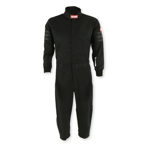 RaceQuip One Piece Racing Driver Fire Suit Single Layer SFI 3.2A/ 1 Black Junior Large 1959995