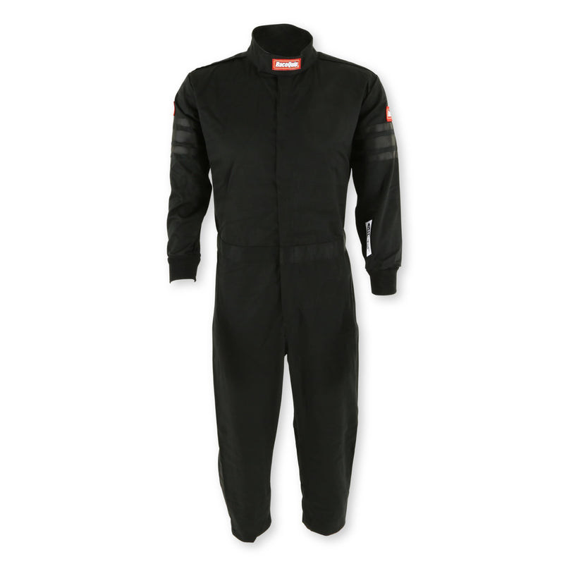 RaceQuip One Piece Racing Driver Fire Suit Single Layer SFI 3.2A/ 1 Black Junior Large 1959995