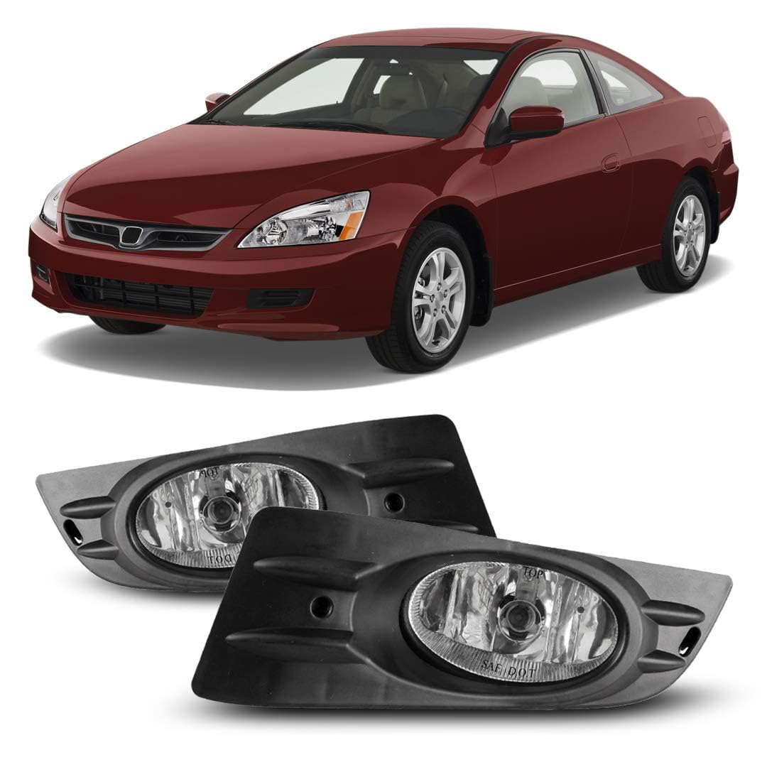 Winjet Driving Fog Lights Compatible with [2006-2007 Honda Accord Coupe] + Switch + Wiring Kit
