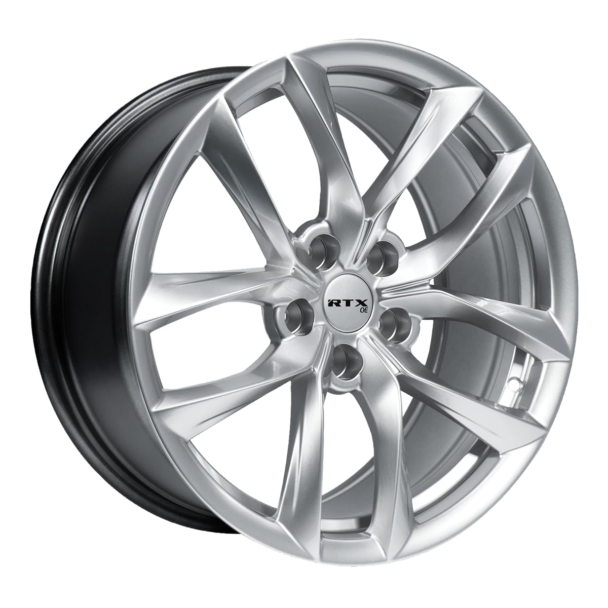 Custom RTX Wheel - 19x8.5, 35 Offset, 5x114.3 Bolt Pattern, 64.1mm Hub - Hyper Silver Rim