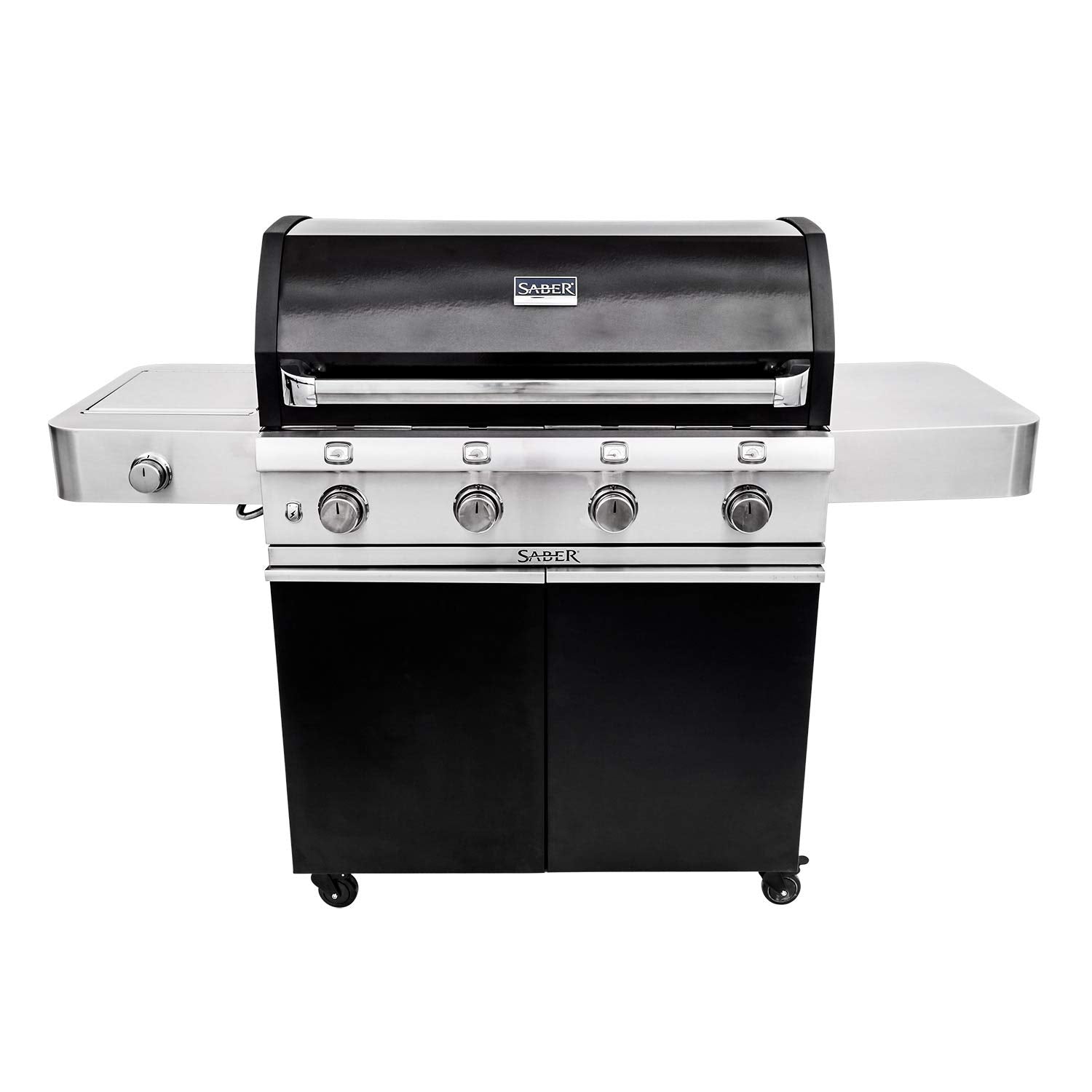Saber Grills R67CC1117 4-Burner Cast Black Grill Cart