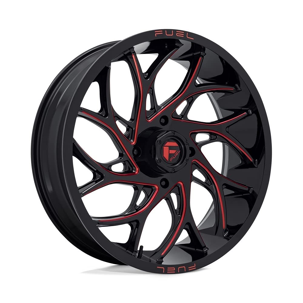 D779 RUNNER 24x7 UTV, Bolt Pattern: 4x137/, Offset: 13, GLOSS BLACK MILLED CANDY RED, set of 1