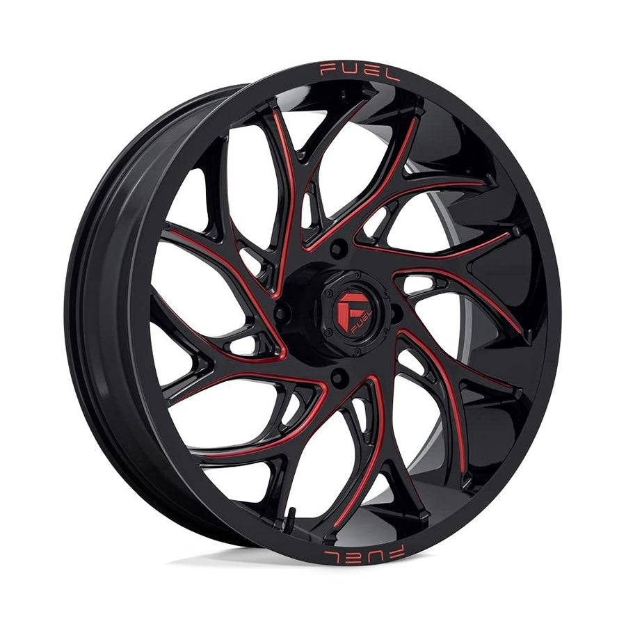 D779 RUNNER 24x7 UTV, Bolt Pattern: 4x137/, Offset: 13, GLOSS BLACK MILLED CANDY RED, set of 1