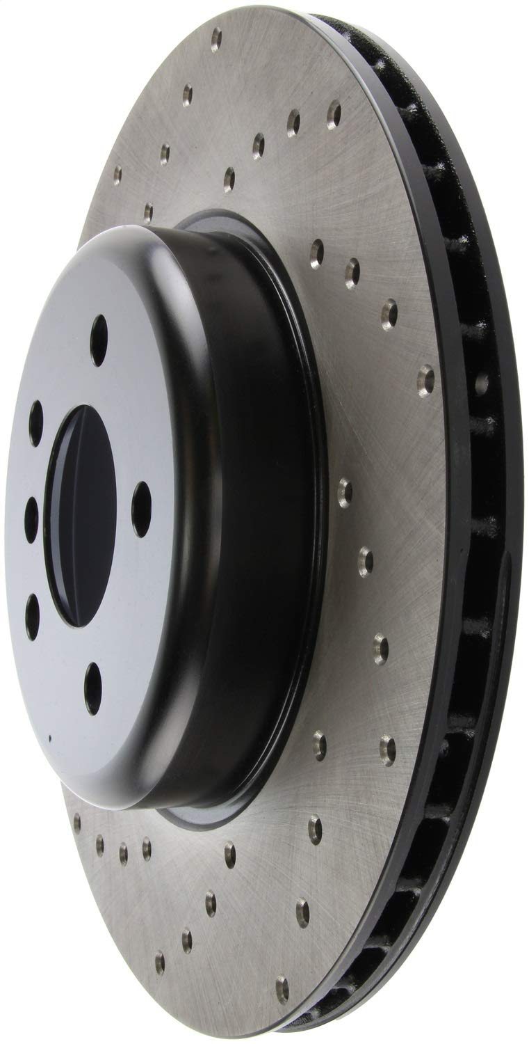 StopTech Sport 128.34133R Cross Drilled Brake Rotor (Rear Right), 1 Pack
