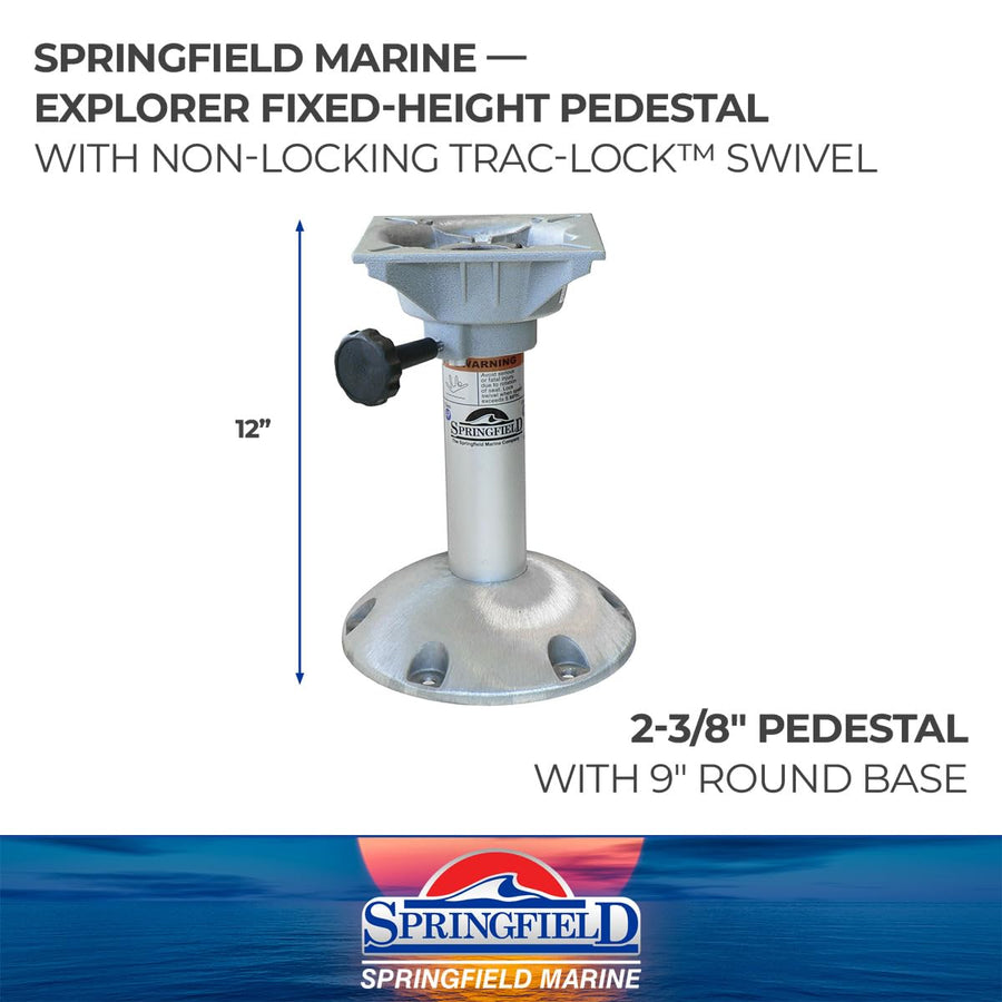 Explorer Springfield 1250312 Non-Locking Pedestal Package - 12" Fixed Height