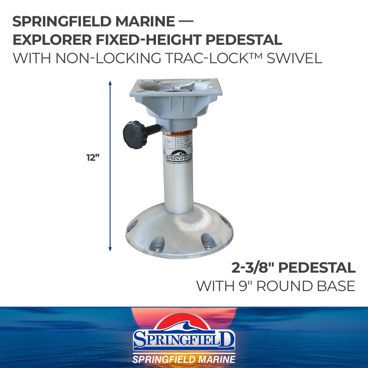 Explorer Springfield 1250312 Non-Locking Pedestal Package - 12" Fixed Height