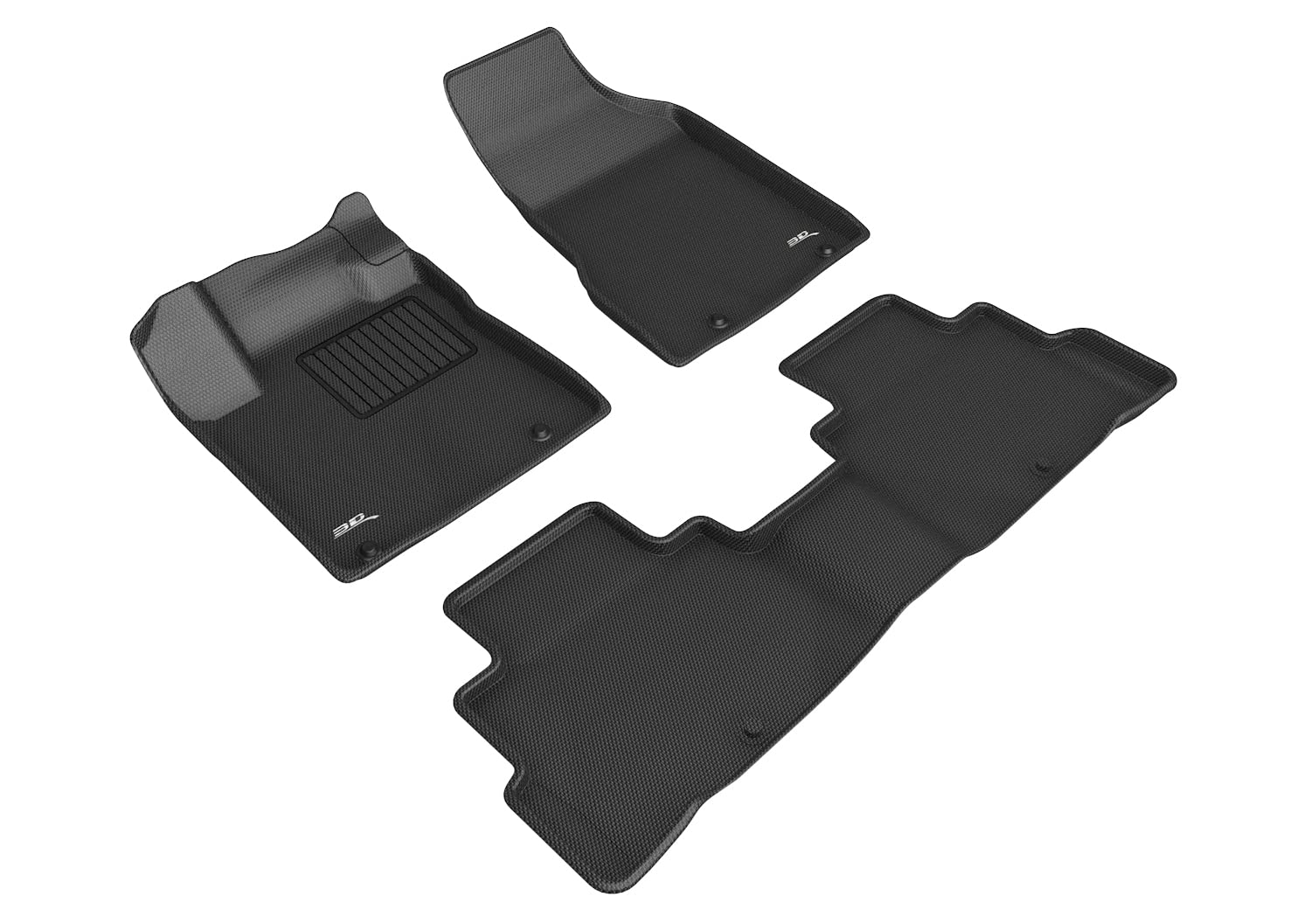 Kagu Floor Mat (Black) 3D MAXpider Custom Fit Compatible with Nissan Murano 2019-2024 - Full Set