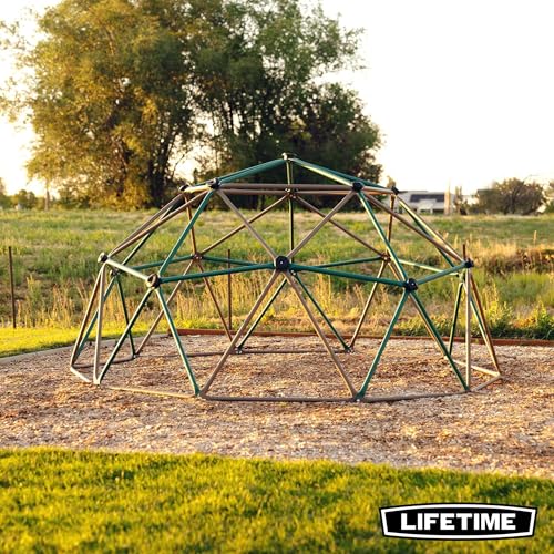 Geometric Dome Climber Lifetime with Attachable Canopy, Earth Tone, 10' Wide x 5' High, 60-Inch (90612)