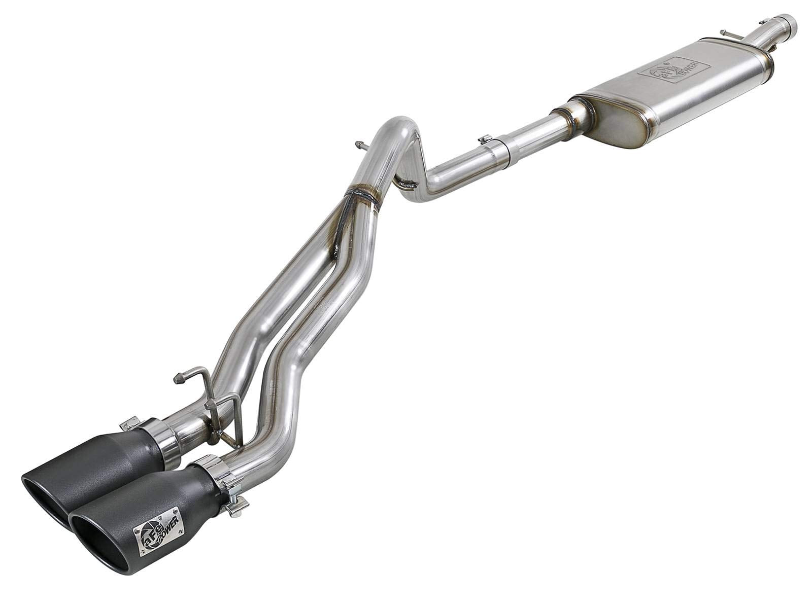 Rebel Series aFe Power 49-48054-B Stainless Steel Cat-Back Exhaust System (Black Tips)