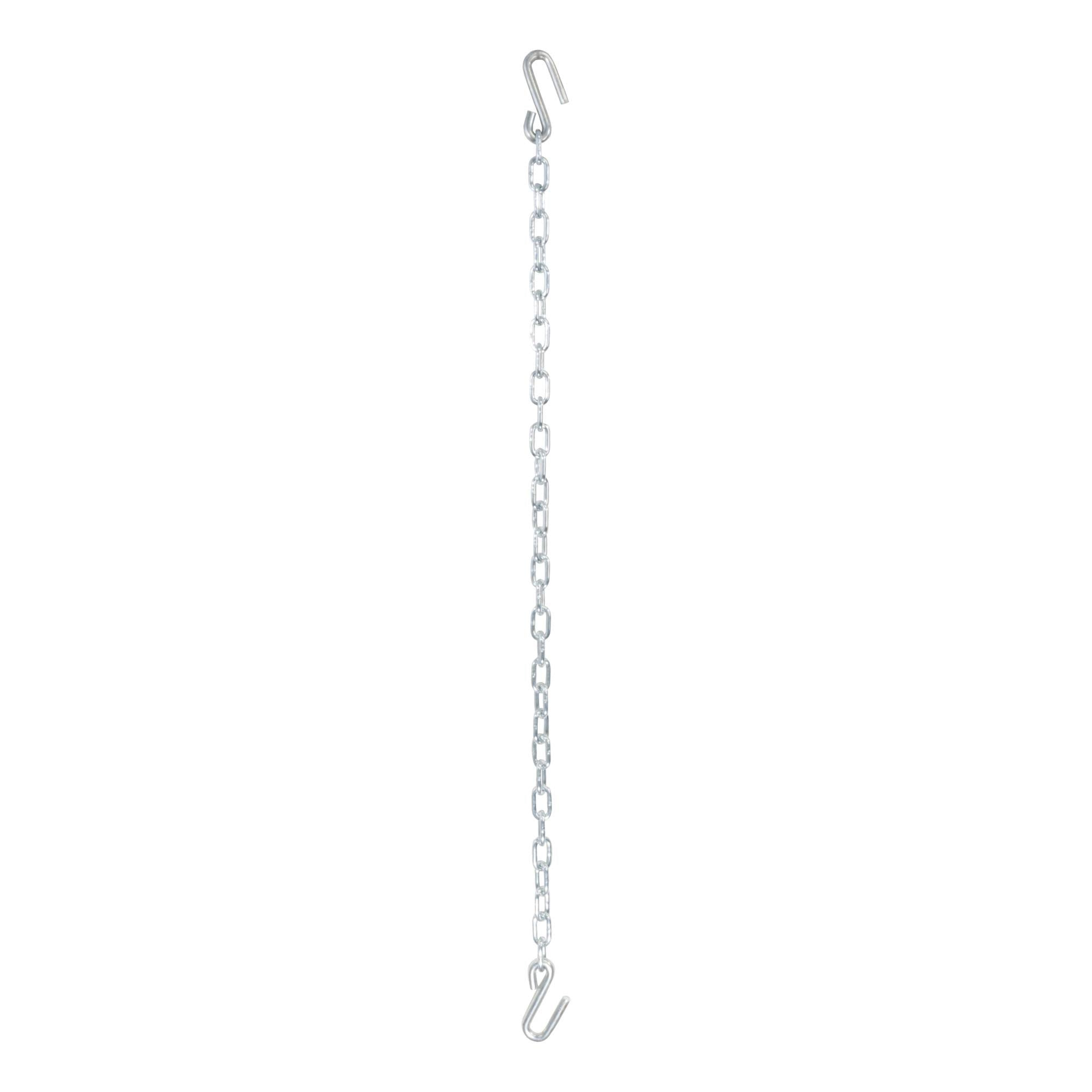 CURT 48-Inch Trailer Safety Chain with 7/16-In S-Hooks, 5,000 lbs Break Strength 80031