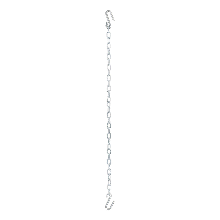 CURT 48-Inch Trailer Safety Chain with 7/16-In S-Hooks, 5,000 lbs Break Strength 80031
