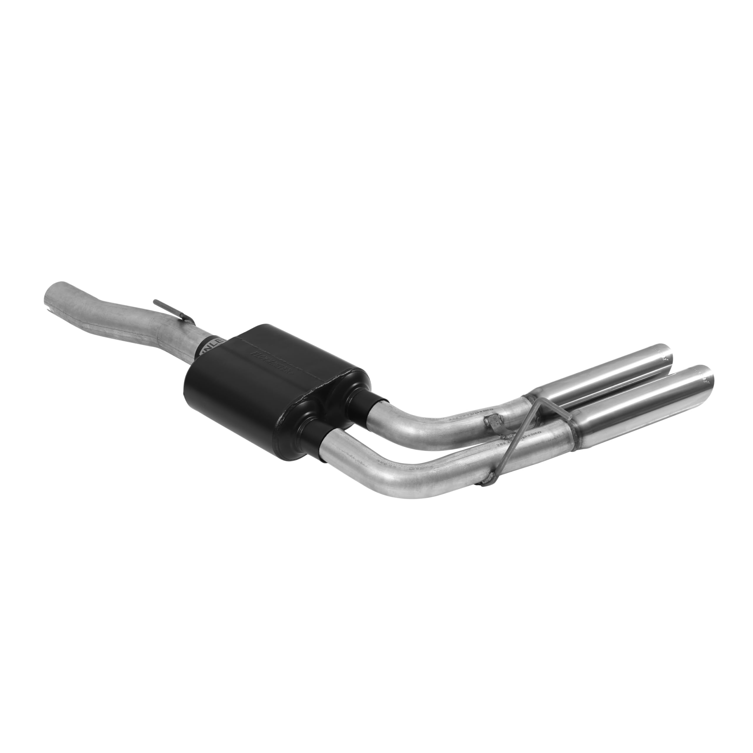 American Thunder Flowmaster 17398 Cat-Back Exhaust Kit Dual 2.5 Inch Tailpipes Aluminized Steel 3 Inch Polished Stainless Steel Tips Compatible with 2004-2005 Dodge Ram 1500 5.7L 140 Inch Wheelbase