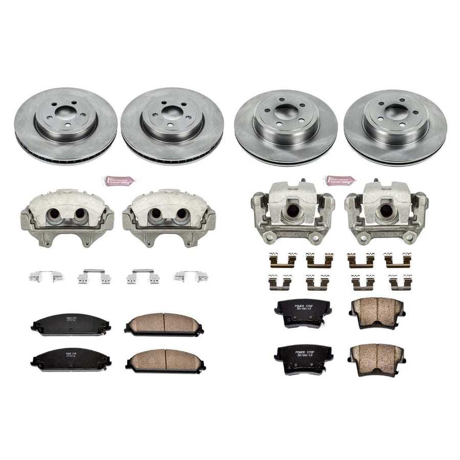 Power Stop KCOE2853 1-Click OE Replacement Brake Kit with Calipers For Chrysler 300, Dodge Challenger, Dodge Charger, Dodge Magnum [Model Specific]