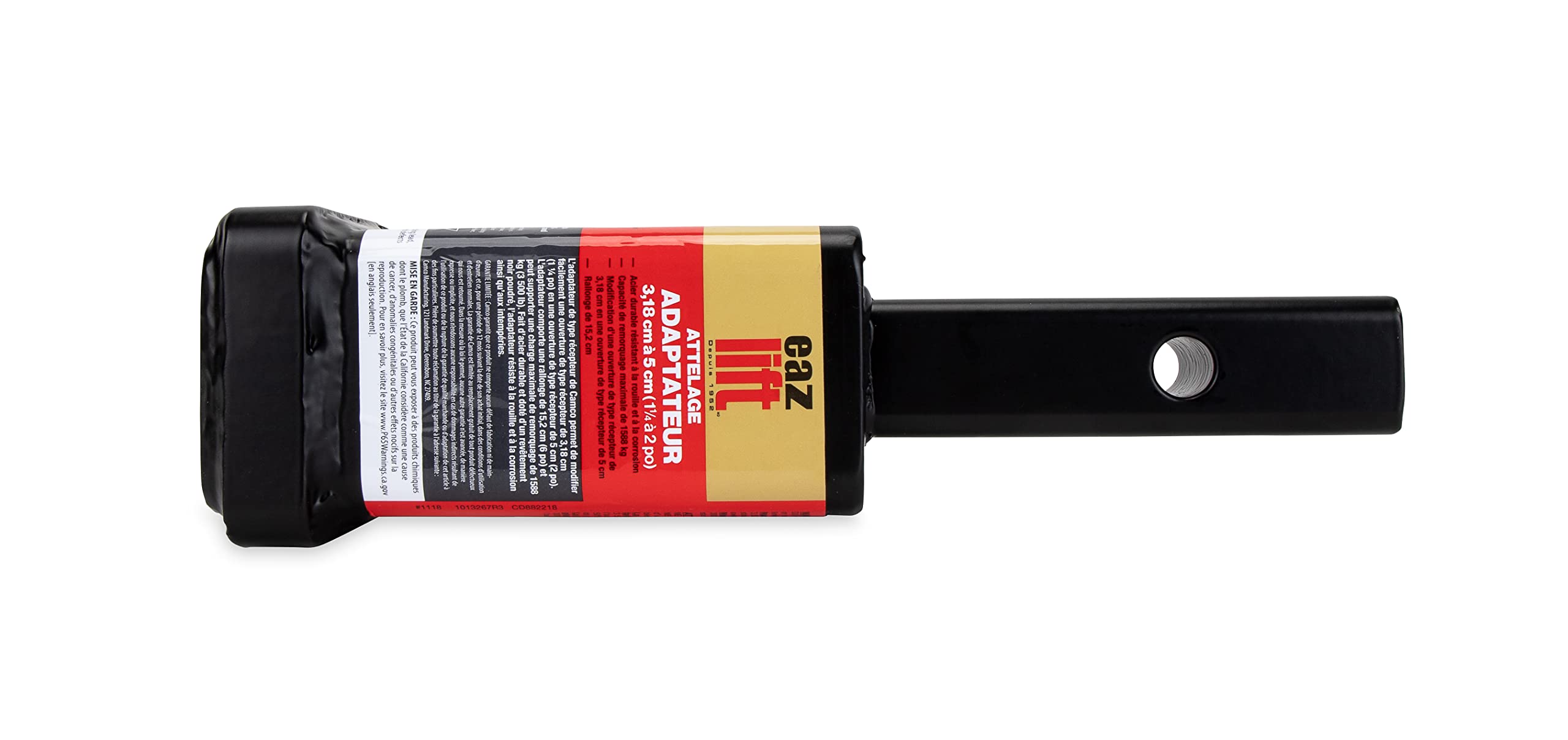 Eaz-Lift Adapter Hitch Receiver - Easily Adapts a 1 ¼" Receiver to a 2" Receiver | 6" Extension, 3,500 lb. Capacity (GTWR) | Durable Rust and Corrosion Resistant Steel - (48471)