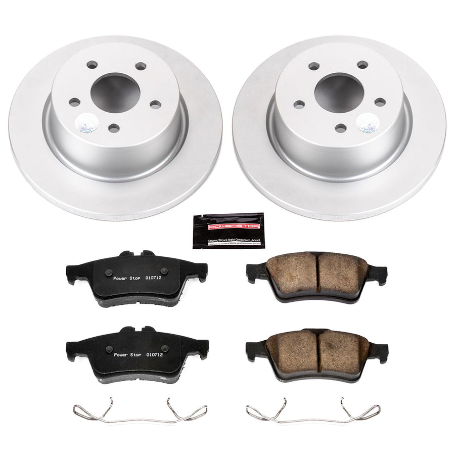 Power Stop Rear CRK6398 Z17 Evolution Geomet Coated Brake Kit For Ford C-Max 2013-2018, Ford Escape 2013-2016, Ford Transit Connect 2014-2018 [Model Specific]
