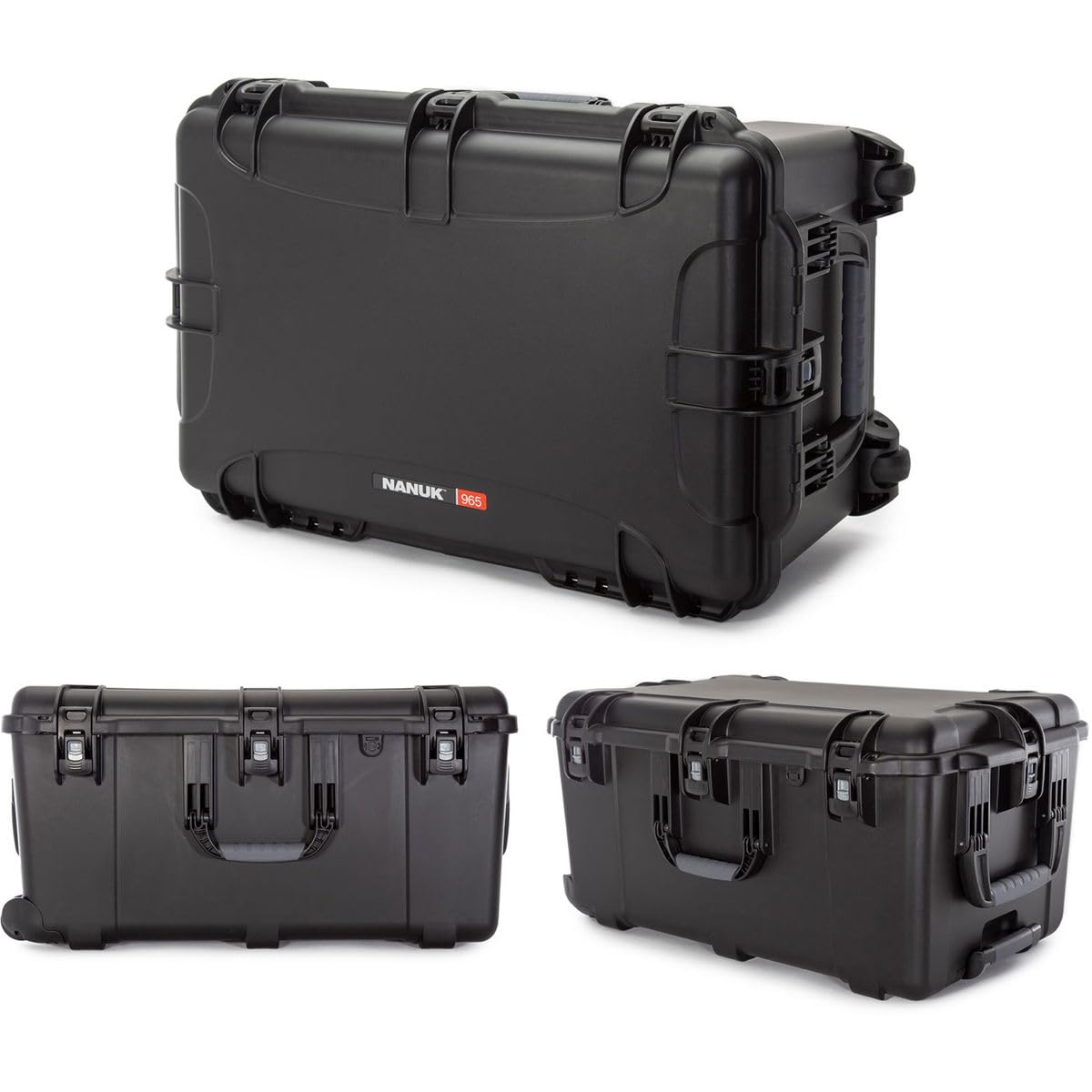 Wheeled Nanuk Series 965 Lightweight NK-7 Resin Waterproof Hard Case without Foam Insert, Black