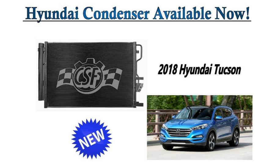 Hyundai Tucson 1.6L Turbo 2018-2016: CSF Radiators 10854 Condenser