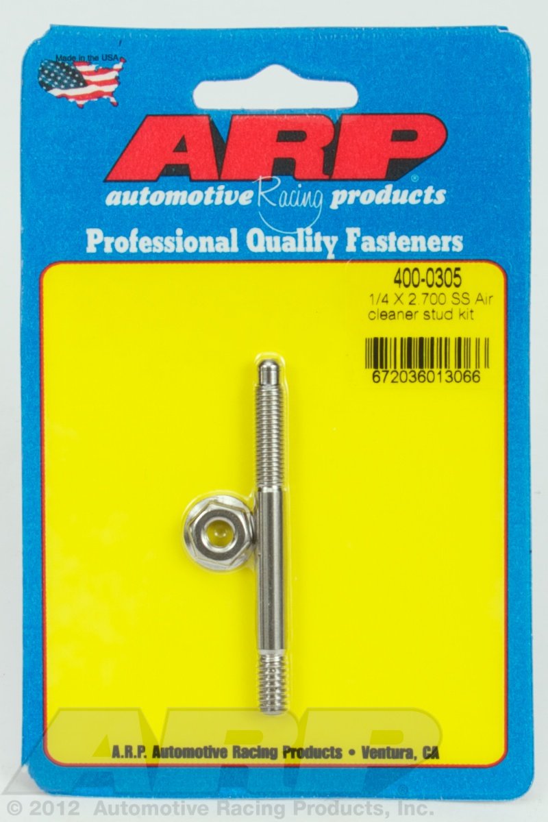 ARP Air Cleaner 400-0305 Stud Kit Stainless Steel 1/4 x 2.700in