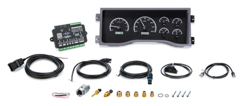 VHX System-Black Alloy Style Face Compatible with 1994-96 Chevy Caprice/Impala SS w/White Display
