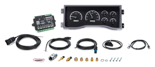 VHX System-Black Alloy Style Face Compatible with 1994-96 Chevy Caprice/Impala SS w/White Display