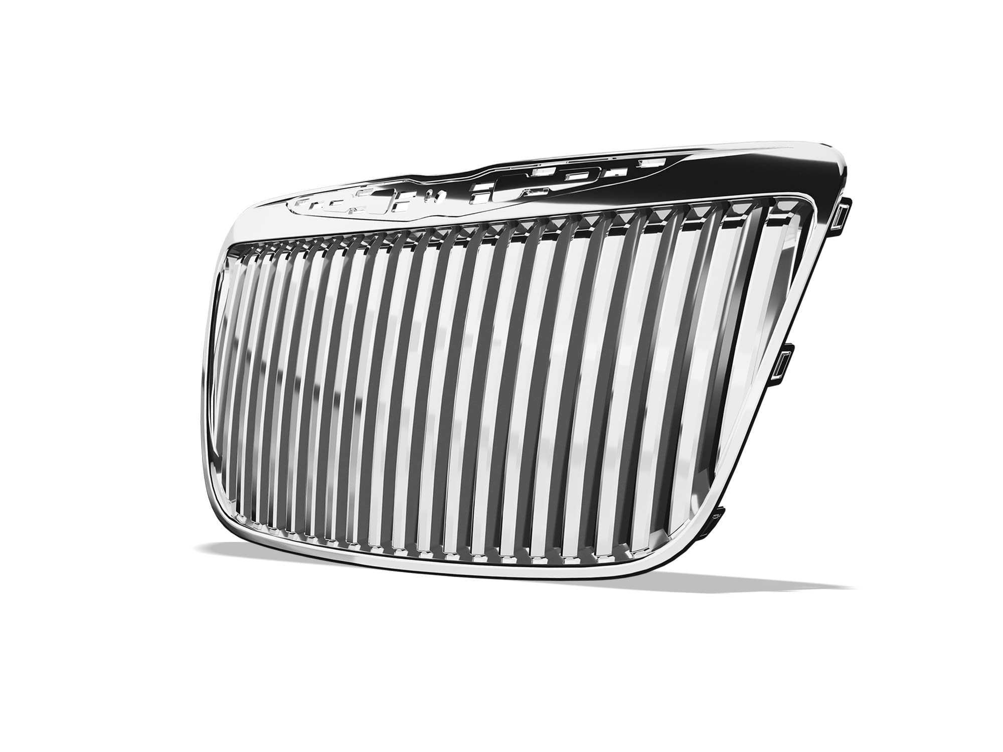 Vertical Front Hood Grille Armordillo USA 7147553 - Polished Fits 2011-2014 Chrysler 300/300C