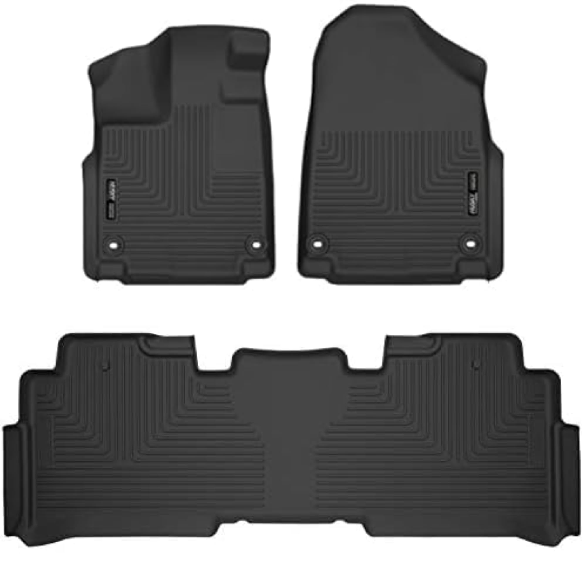 Husky Liners Floor Mats X-act Contour | Fits 2020-2021 Ford Escape | Front Row, 2-pc Black - 54921