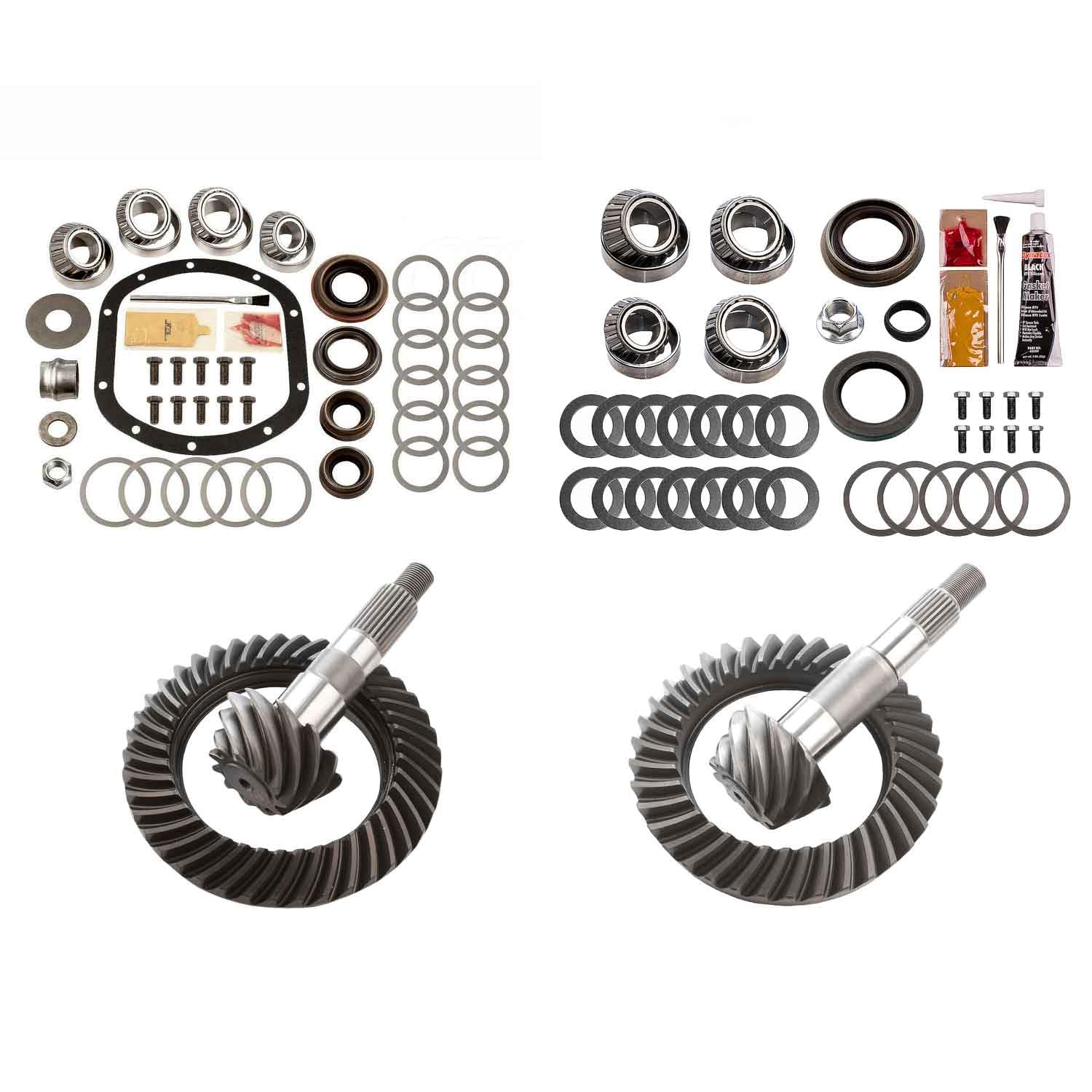 XLK-5010 EXCEL Differential Ring & Pinion Rebuild With Timken Bearing Kits Fits For Dana 30 Front & Dana 35 Rear Gear Ratio 4.56, Fits Jeep TJ & Wrangler (Non-Rubicon), Replaces: REV-TJ-D35-456-K