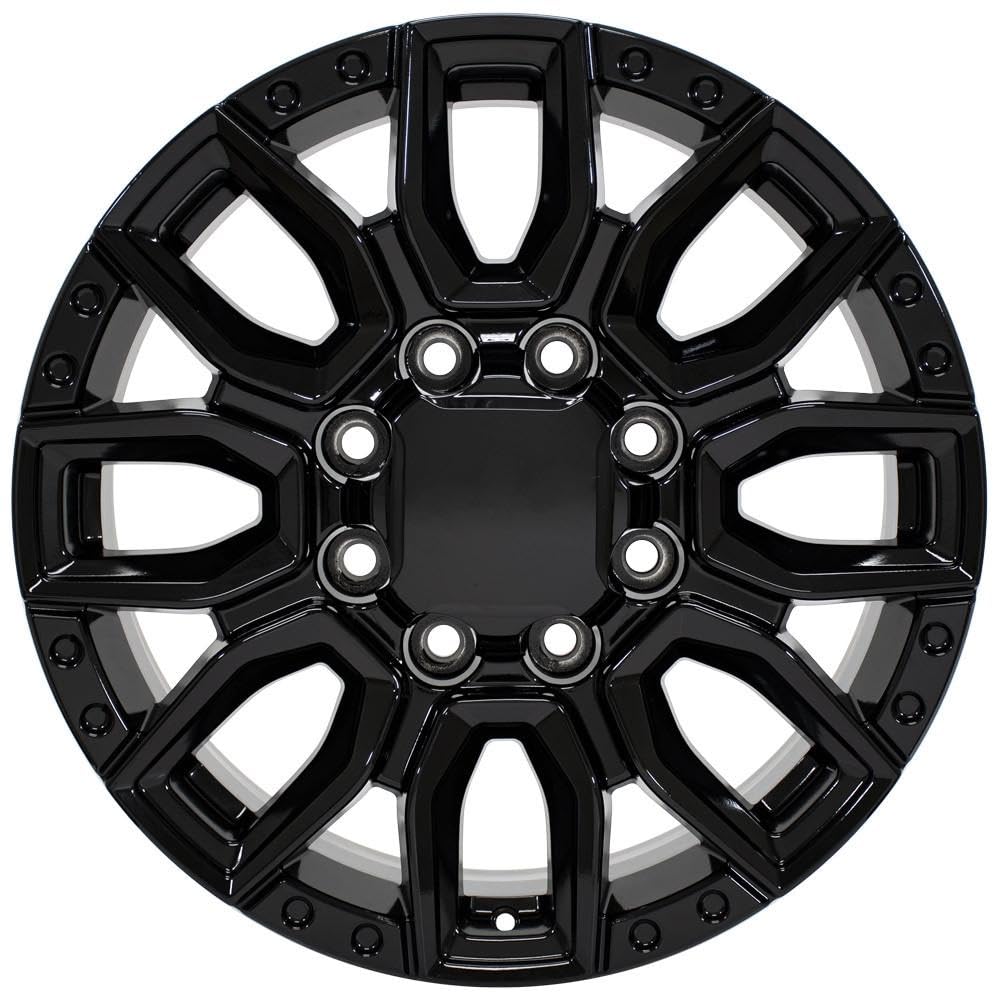 20 Inch OE Wheels CV97A Rim Fits GMC Sierra 2500/3500 Denali Style 8x165.1 20x8.5 Gloss Black - Hollander 14125 (1)