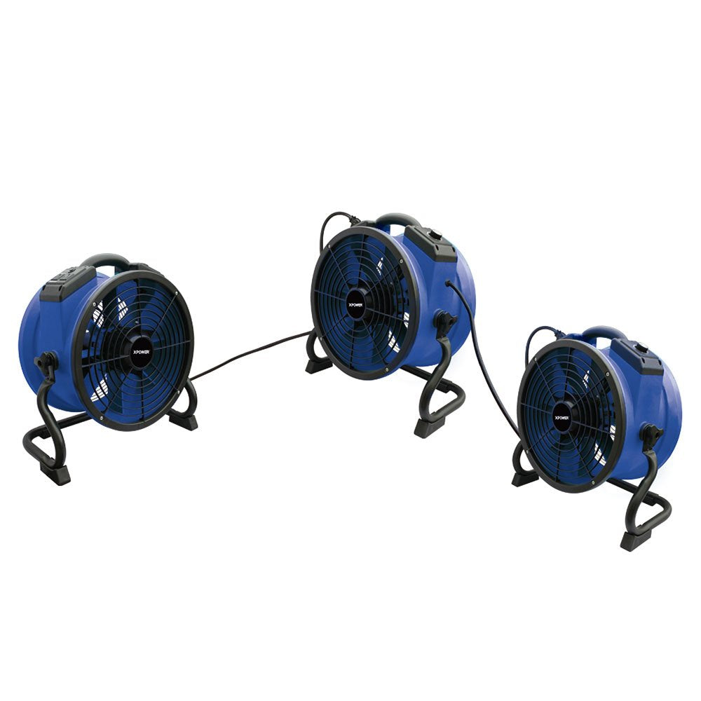 XPOWER Professional X-35AR Heat Resistant Axial Fan for Heated Environments (Does Not Produce Heat), Blue