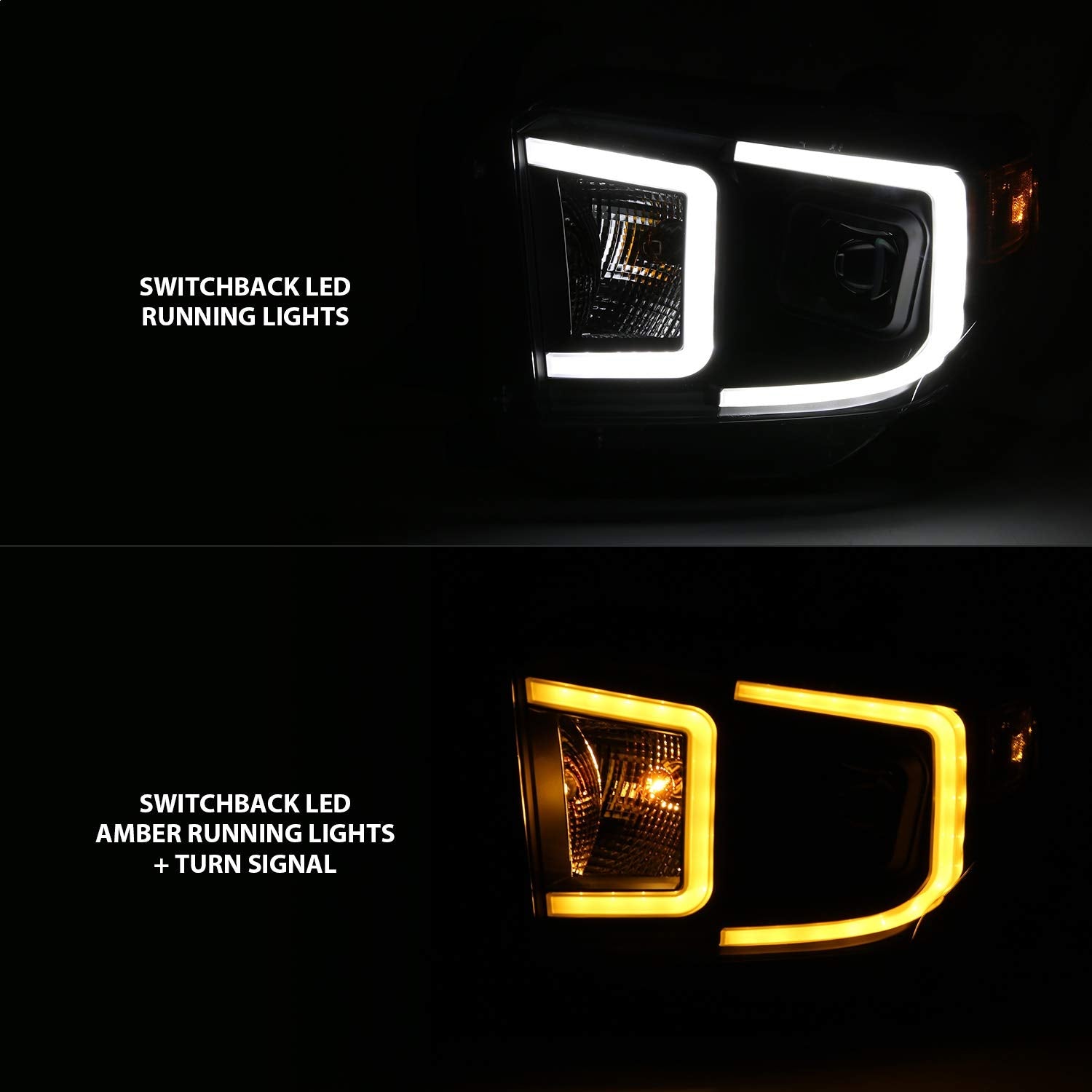 111414 ANZO USA Projector Headlights fits Toyota Tundra, Clear