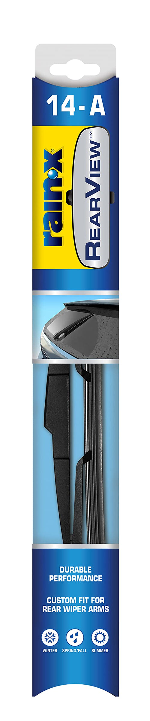 14-A Rain-X RearView 14 Inch Composite Rear Wiper Blade, Fits Rock Lock 2 (Pack Of 1), Automotive Replacement Wiper Blades That Meet Or Exceed OEM Quality And Design Standards
