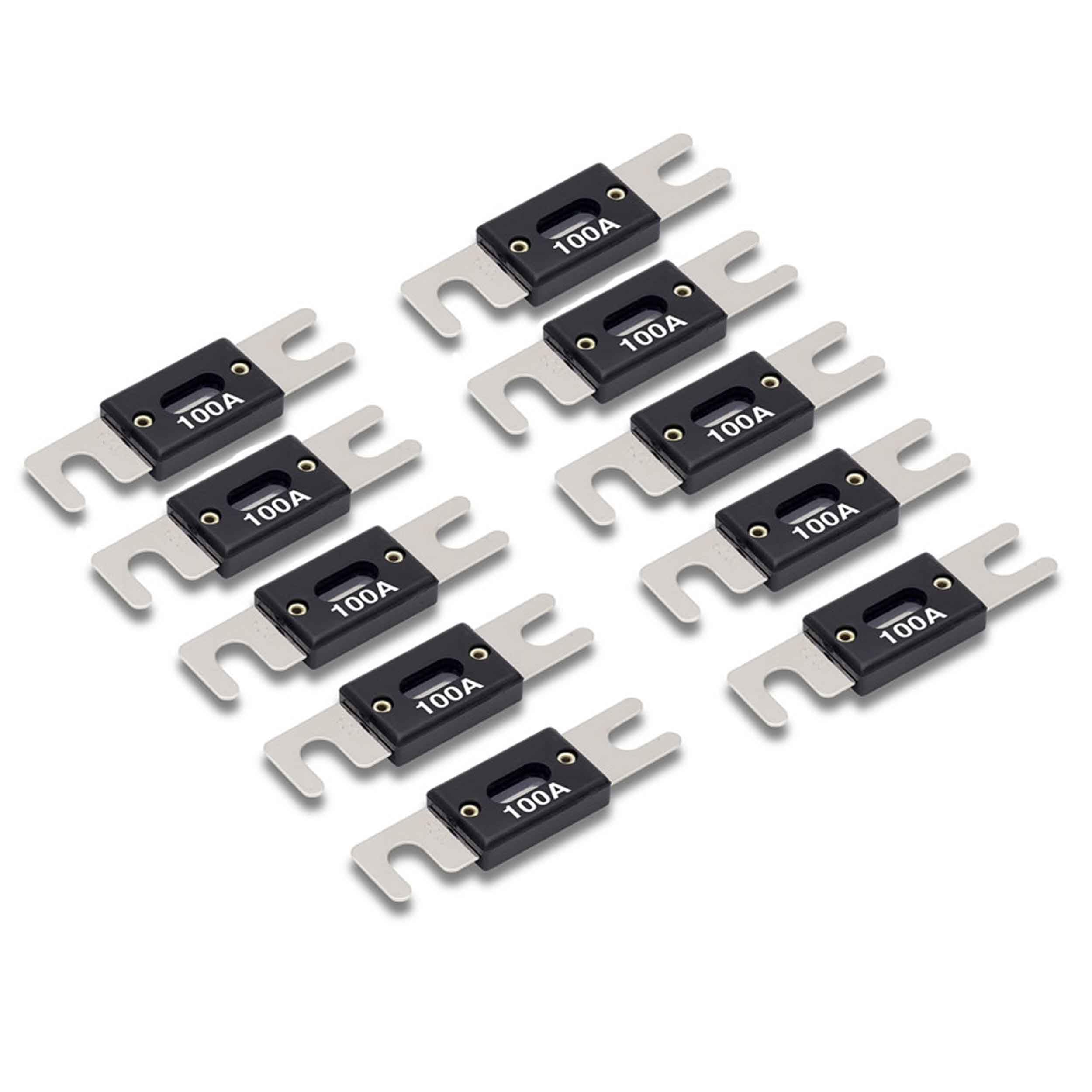 Install Bay 250 Amp ANL Fuses - ANL250-10 (10 Pack), Black