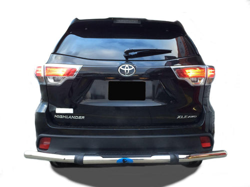 Rear Bumper Guard Black Horse Double Tube Stainless Steel Compatible with 99-03 RX300|04-06 RX330|07-20 RX350|18-19 RX350L|06-08 RX400h|10-20 RX450h|18-20 RX450hL|08-23 Highlander-8D091016SS