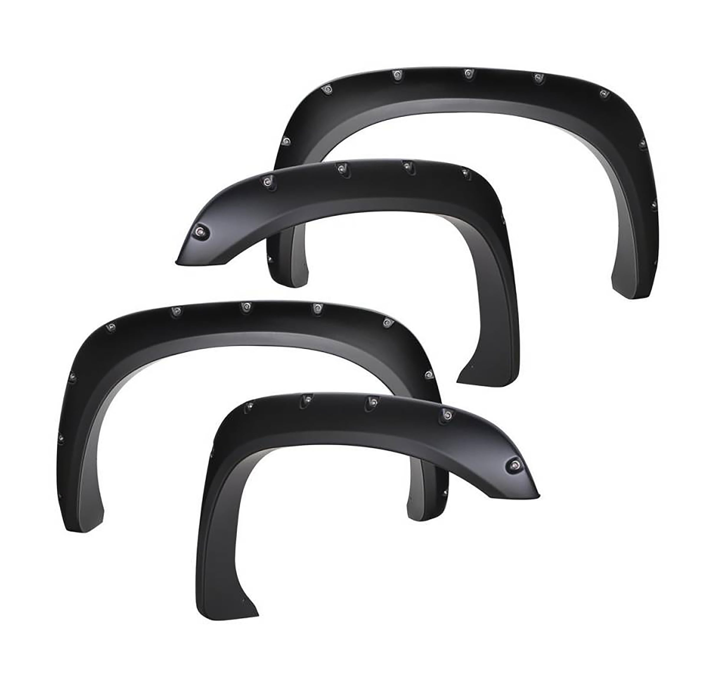 Textured Black FENDER FLARES Black Compatible with 2004-2008 Ford F-150-FF-FOF1T-04
