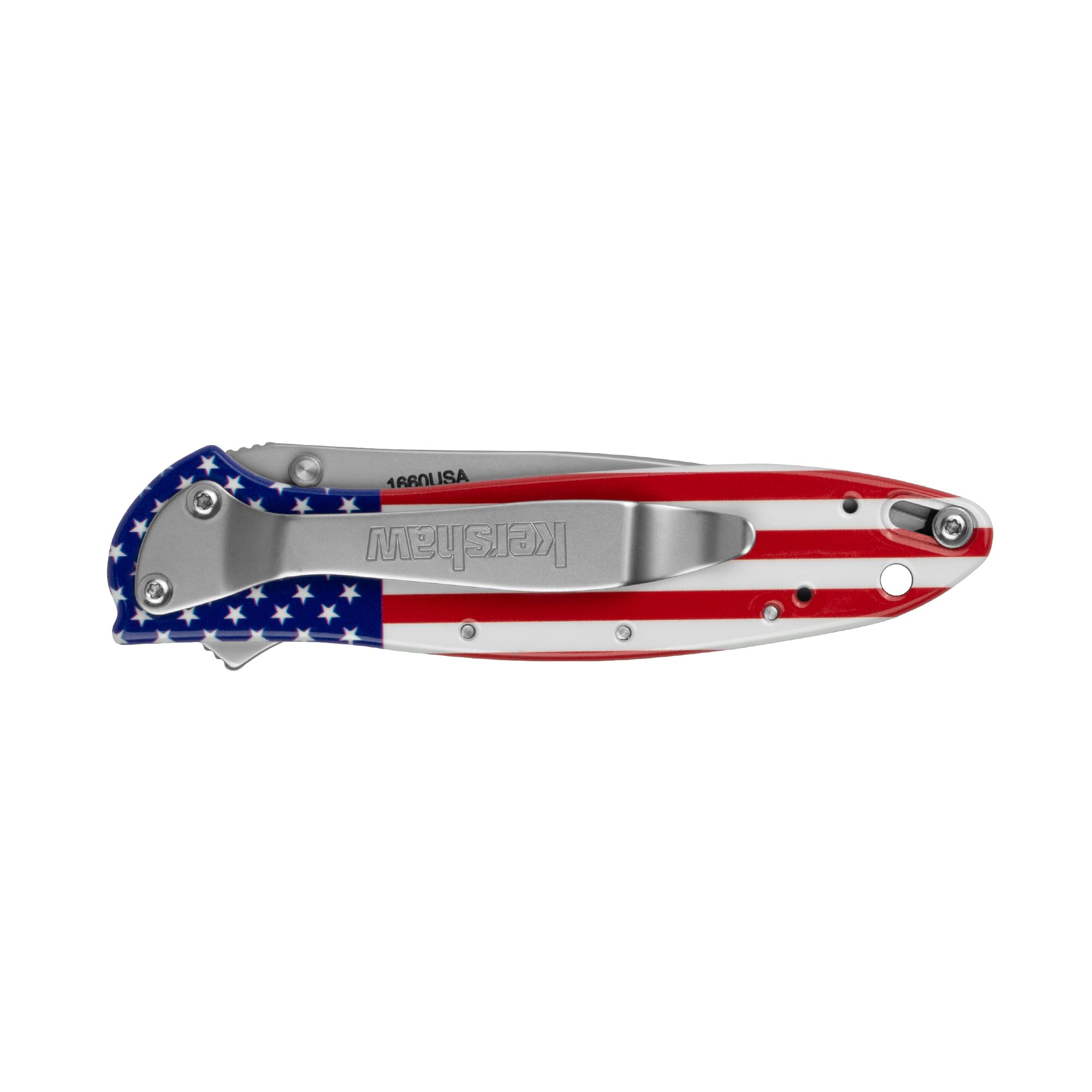Kershaw Folding Pocket Knife Leek, 3" Sandvik 14C28N Blade, Aluminum Handle, Slim and Versatile Tool, Made in the USA