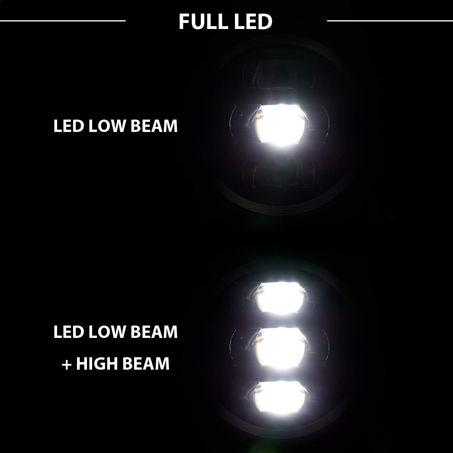 FULL LED PROJECTOR ANZO USA H.L BLACK, 111466